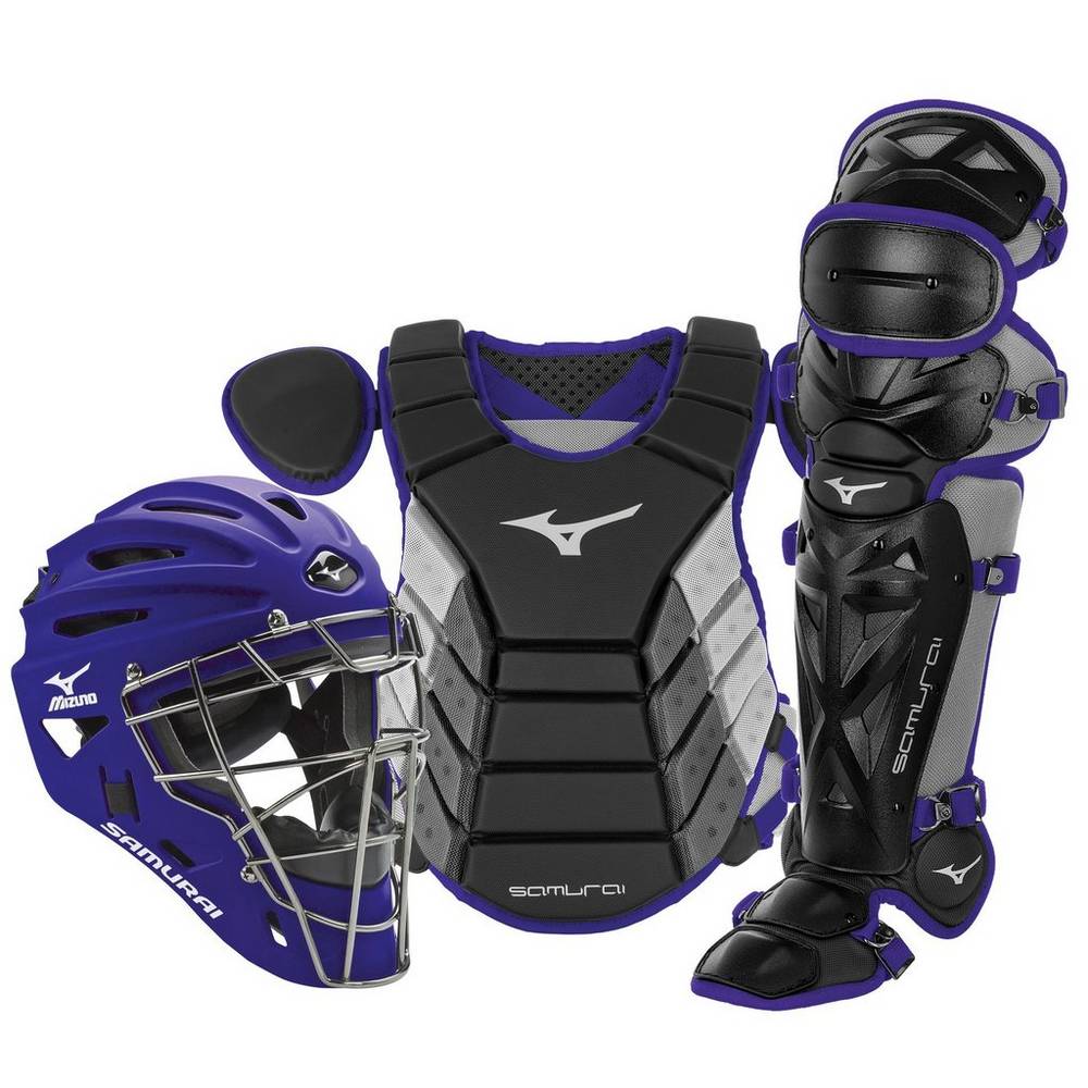 Catchers Gear Mizuno Baseball Samurai Adult 15" Boxed Uomo - Nere/Viola - 95137-BDML